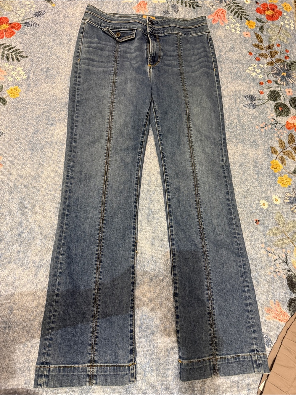 DRIFTWOOD Medium Blue Flare Jeans with Center Seams